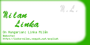 milan linka business card